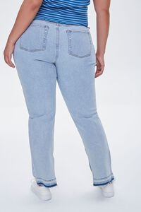LIGHT DENIM Plus Size Release-Hem Jeans, image 4