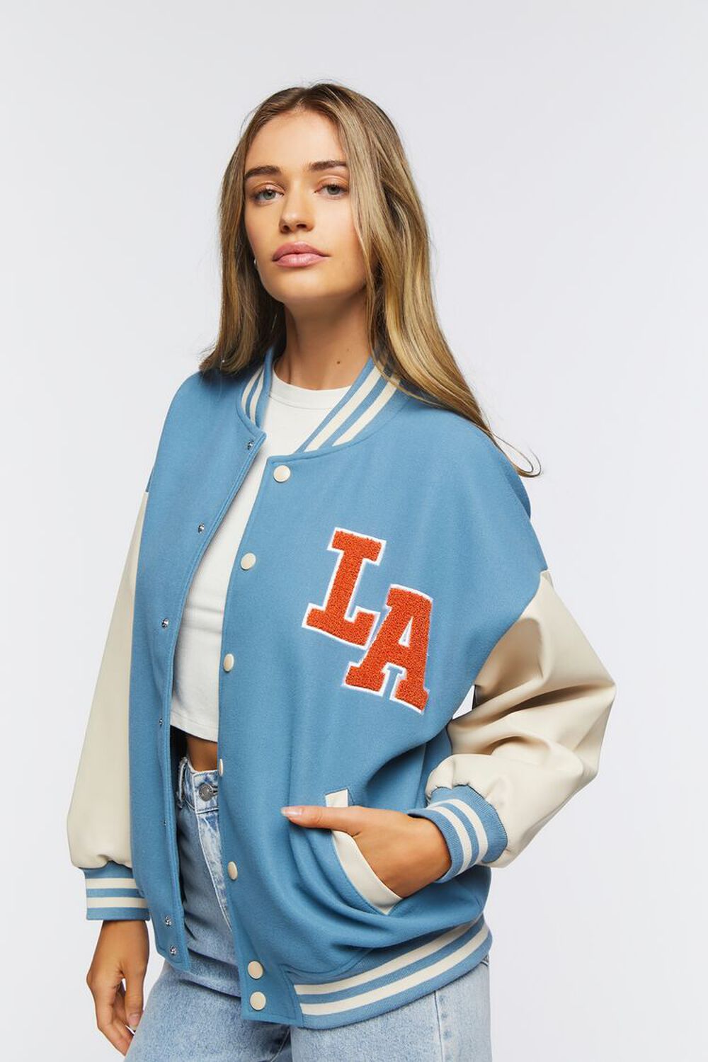 COLONY BLUE/MULTI Los Angeles Varsity Jacket, image 2