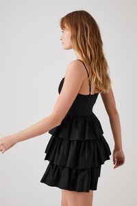 Poplin Ruffle-Tiered Mini Dress