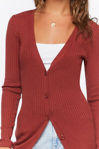BRICK Ribbed Longline Cardigan Sweater, image 5