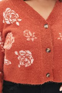 Plus Size Rose Cardigan Sweater, image 6