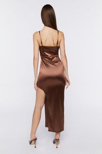 CAROB Satin Asymmetrical Maxi Dress, image 3