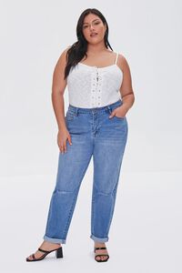 MEDIUM DENIM Plus Size Premium Boyfriend Jeans, image 1