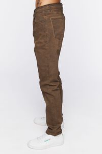 DARK BROWN Split-Hem Slim-Fit Jeans, image 3