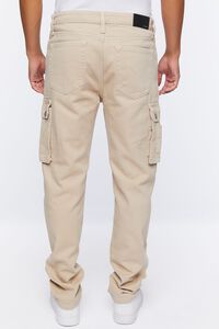 TAUPE Slim-Fit Denim Cargo Pants, image 4