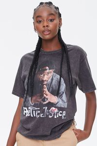 CHARCOAL/MULTI Poetic Justice Graphic Tee, image 1