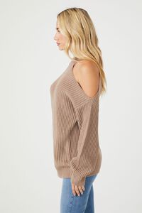 BROWN Asymmetrical Open-Shoulder Sweater, image 2