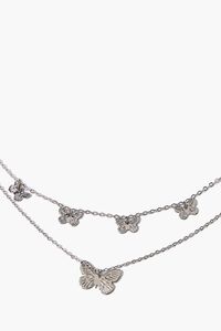 SILVER Butterfly Layered Necklace, image 3
