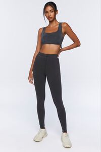CHARCOAL Active Seamless Ribbed Crop Top, image 4