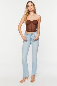 TURKISH COFFEE Mesh Quilted Bustier Tube Top, image 4
