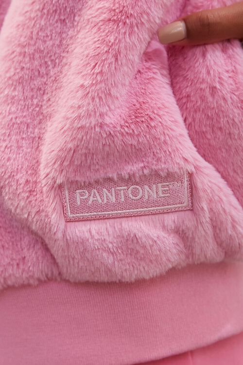 PINK Pantone Hooded Plush Jacket, image 6