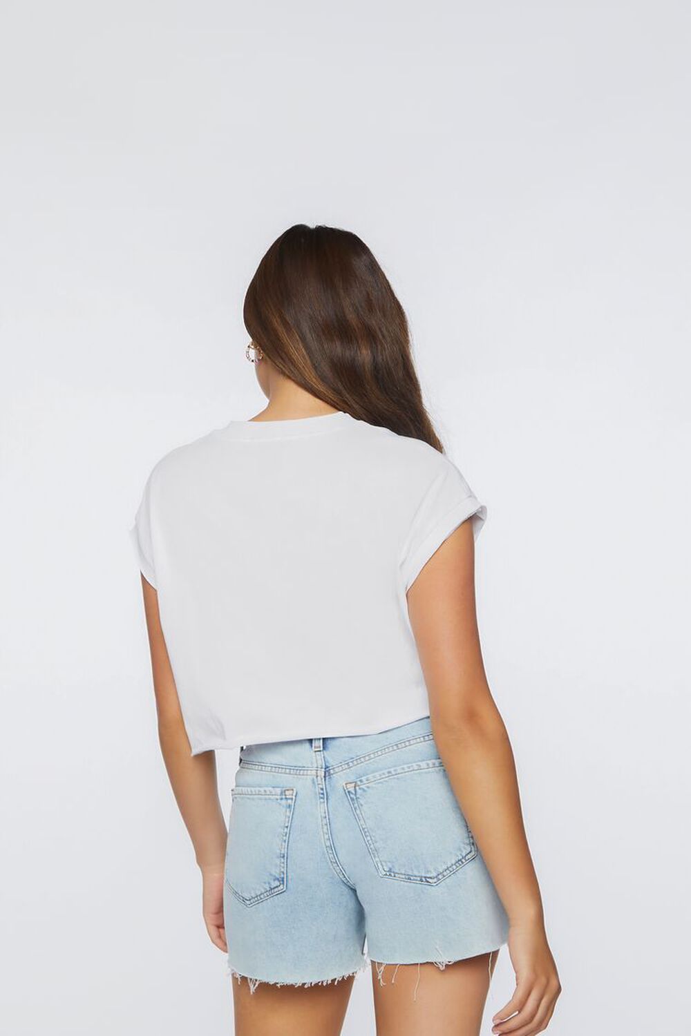 Ribbed Cropped Henley Tee, image 3
