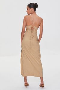 CAPPUCCINO Lace-Back M-Slit Maxi Dress, image 3
