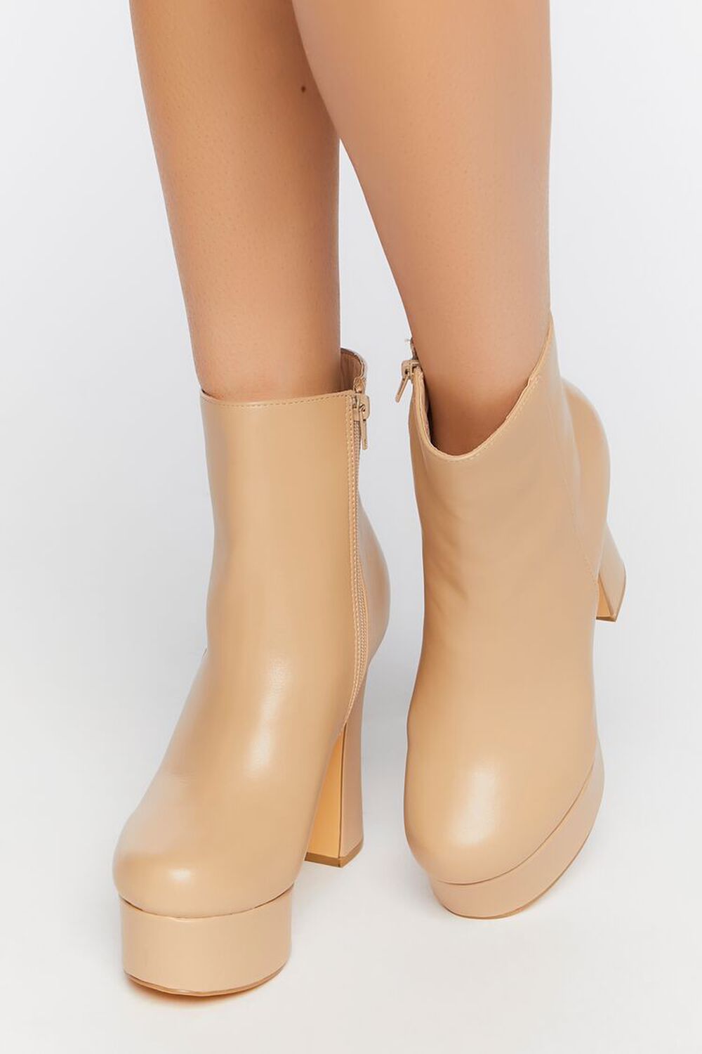 NUDE Faux Leather Platform Booties, image 1