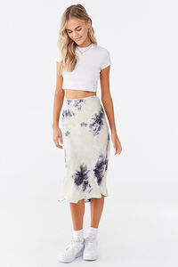 NAVY/MULTI Tie-Dye Midi Skirt, image 4