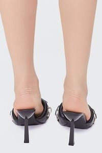 BLACK Slip-On Chain Heels, image 3