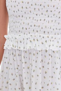 CREAM/YELLOW Floral Print Mini Dress, image 5