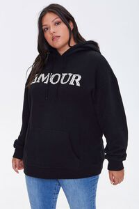 Plus Size Amour Graphic Hoodie
