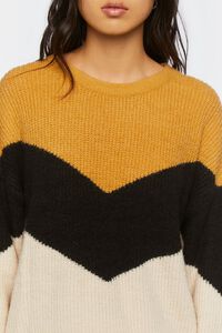 CAMEL/MULTI Colorblock Chevron Sweater, image 5