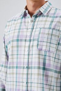 WHITE/MULTI Plaid Linen-Blend Shirt, image 5