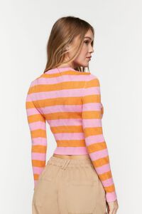PINK/MULTI Striped Cropped Sweater, image 3