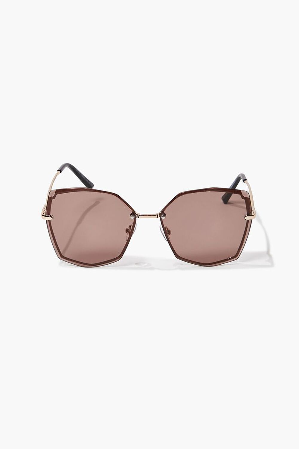 GOLD/BROWN Geo Novelty Sunglasses, image 1