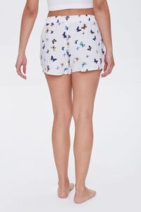 WHITE/MULTI Butterfly Print Lounge Shorts, image 4