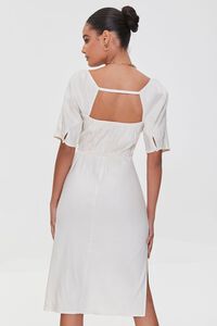 CREAM Linen-Blend Cutout M-Slit Dress, image 3