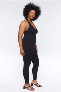 BLACK Plus Size Lace-Up Jumpsuit, image 6