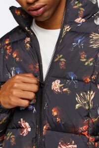 BLACK/MULTI Floral Print Puffer Jacket, image 6