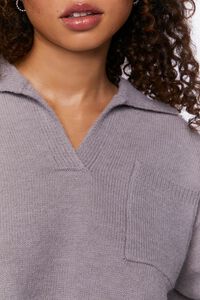 Split-Neck Collared Sweater, image 5