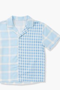 LIGHT BLUE/WHITE Kids Reworked Plaid Shirt (Girls + Boys), image 3