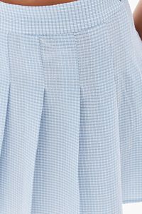 BLUE/MULTI Plaid Pleated Mini Skirt, image 6