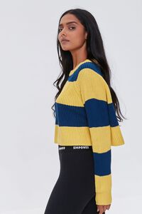 BLUE/YELLOW Striped Raglan Sweater, image 2