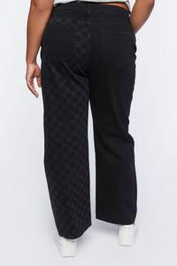 BLACK Plus Size Checkered 90s-Fit Jeans, image 4