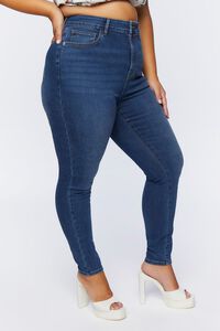 DARK DENIM Plus Size Skinny High-Rise Jeans, image 3