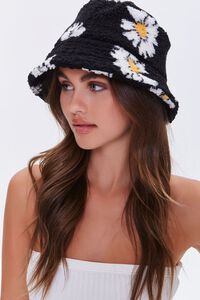 BLACK/MULTI Daisy Faux Shearling Bucket Hat, image 2