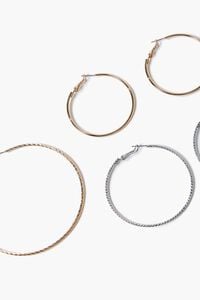 GOLD/SILVER Assorted Hoop Earring Set, image 2