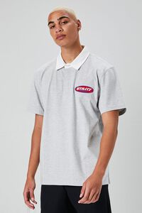 HEATHER GREY/MULTI Utility Department Patch Polo Shirt, image 6