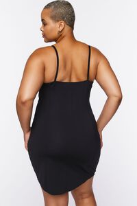 BLACK Plus Size Ponte Knit Mini Dress, image 3