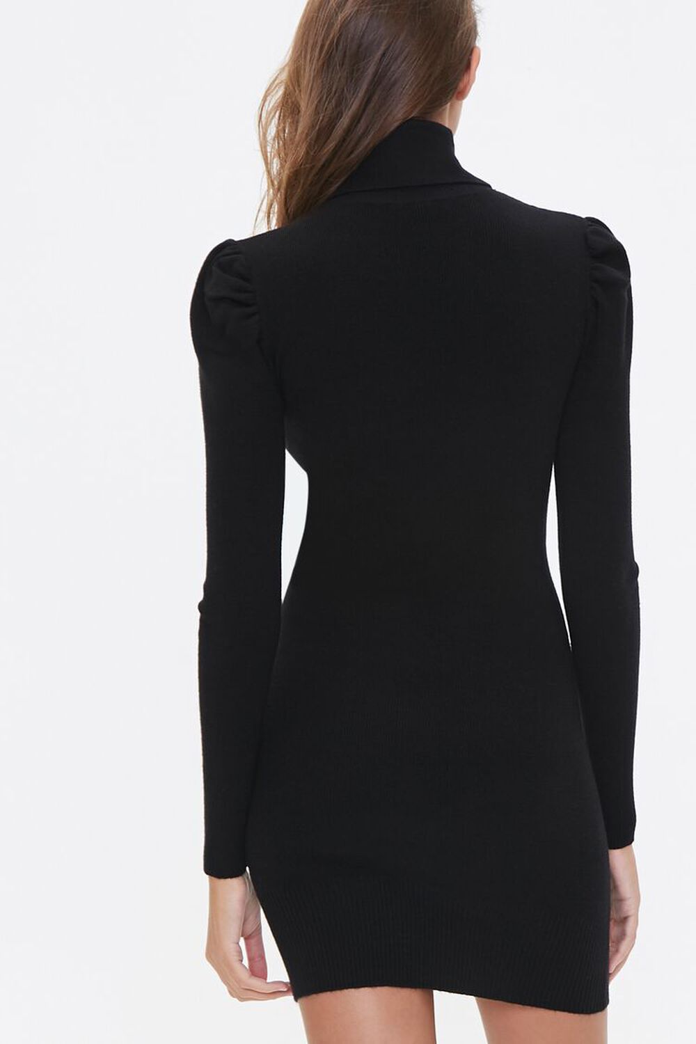 BLACK Turtleneck Sweater Dress, image 3