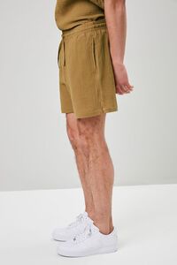 BROWN Seersucker Drawstring Shorts, image 3