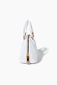 WHITE Quilted Satchel Bag, image 3