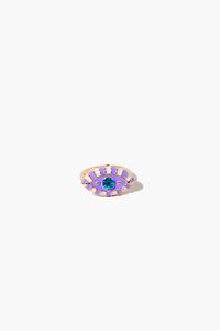 PURPLE/GOLD Flower & Evil Eye Ring Set, image 3