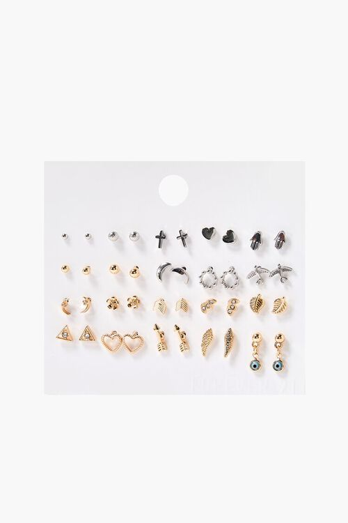 GOLD/SILVER Variety Stud Earring Set, image 1