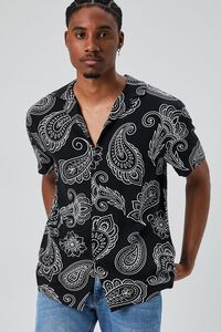 BLACK/MULTI Paisley Print Buttoned Shirt, image 1