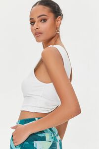 WHITE Twisted-Back Crop Top, image 2