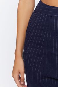 NAVY/WHITE Pinstripe Ankle Trousers, image 6