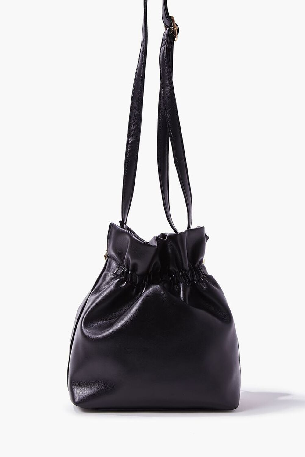 Chain Faux Leather Bucket Bag