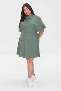 TEAL Plus Size A-Line Shirt Dress, image 4